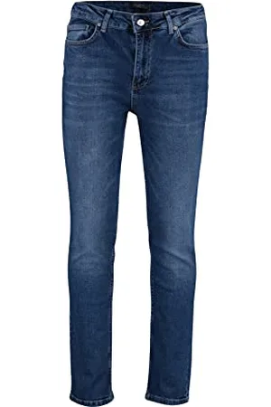 Trendyol Herren Herren Mittlerer Bund Slim Jeans, Indigoblau, 32 EU