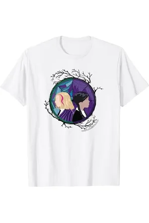 Wednesday Enid Stained Glass Spider Web Silhouettes Box Up T-Shirt