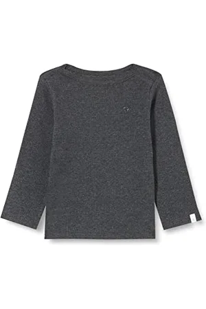 Noppies Baby Unisex Baby U Tee ls Rib Natal T-Shirt, Dark Grey melange-C238, 44