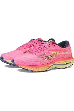 Mizuno Damen Wave Rider 27 Laufschuh, Hochsichtbares Rosa-Ombre-Blau, 38 EU