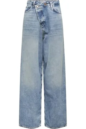 ONLY Female Weit geschnitten Jeans ONLECHO Mittlere Taille Weiter Beinschnitt Jeans