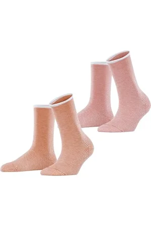ESPRIT Damen Socken Allover Stripe Multipack W So Baumwolle gemustert 2 Paar, , 35-38