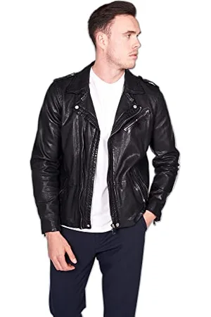 Freaky Nation Herren My Fire-FN Lederjacke, Black, XXL