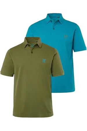JP 1880 Herren große Größen Übergrößen Menswear L-8XL Poloshirts, Basic, 2er-Pack, Piqué, gekämmte Baumwolle 4XL 704317433-4XL