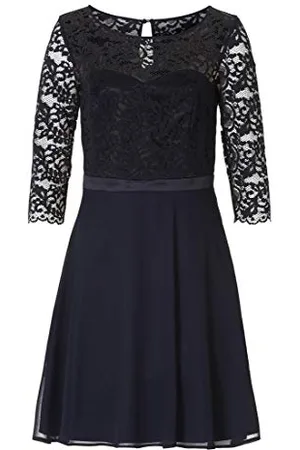 Vera Mont VM Damen Cocktail Partykleid 0017/4825, Knielang, Einfarbig, Gr. 42