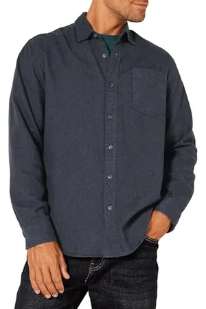 Amazon Herren Langarmhemd aus Flanell (in Übergröße erhältlich), , L
