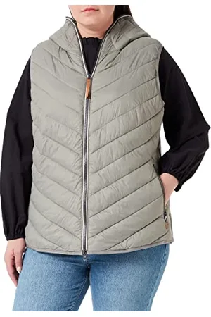Camel Active Damen Steppjacke mit Kapuze und moderner Steppung Vest, , 38