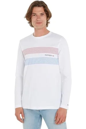 Tommy Hilfiger Herren Langarmshirt Chest Hilfiger 85 Ls Tee Baumwolle, , XS