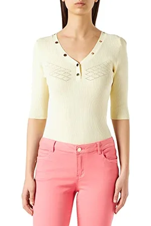 Morgan Damen COL V AJOURE POITRINE ET Bouton 221-MJUN Feiner Pull-Messgerät, MC, , Small