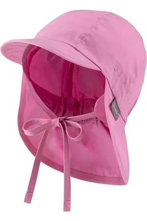 Sterntaler Schirmmütze Nacken Basic - Mädchen Baby- und Kinder Mütze mit Nackenschutz, Ohrenklappen und Bindeband - UV-Schutz 50+ Hut aus Popeline (Bio) - Sommer Kopfbedeckung - , Größe 43