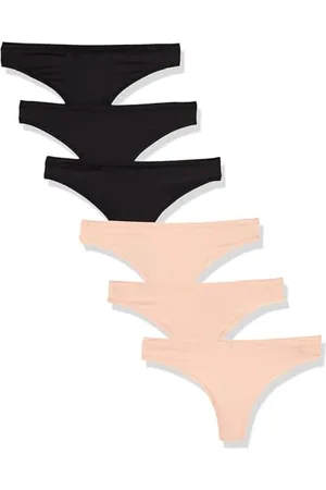 Amazon Damen Mikrofaser-Unterwäsche (Hipster & String, auch in großen Größen erhältlich), 6er-Pack, , 34