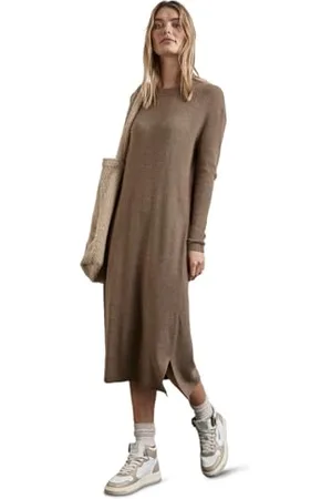 Street one Damen A144209 Langes Strickkleid, Rich Mocha Mel, 44