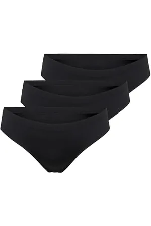 ONLY Damen onltracy bonded brief noos 3-pk Panies, Black 4, L EU