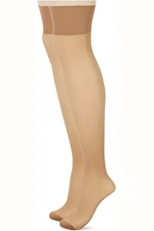 Charnos Damen 15 DEN Halterlose Strümpfe, , 42 (2er Pack)