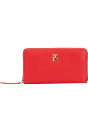 Tommy Hilfiger Damen Geldbörse Logotape mit Reißverschluss, Rot (Primary Red), Einheitsgröße