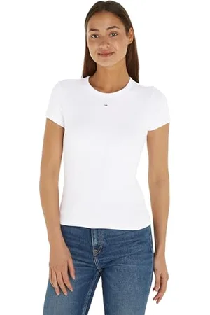 Tommy Hilfiger Damen Tjw Slim Essential Rib Ext Dw0dw17383 Langarmhemd, , S EU