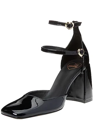 Moschino Damen Absatz-Sandalen, Nero, 36 EU