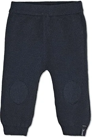 Sterntaler Baby Jungen Strickhose Baby GOTS Strick-Hose Kniebetonung Babyhose - Baby Strickhose - mit Rippenbündchen - marine, 68