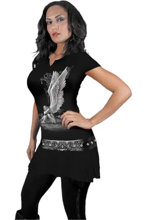 Spiral Enslaved Angel - Minikleid mit Nieten an der Taille - - XL