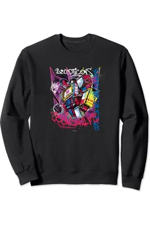 TRANSFORMERS Soundwave Graffiti Painted Wall Portrait Sweatshirt
