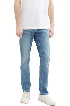 TOM TAILOR Herren Tapered Regular Jeans mit Stretch, , 33/36