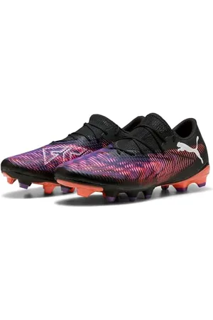 PUMA Unisex Future 8 Match Low FG/AG Fussballschuh, Black White-Glowing RED, 44 EU