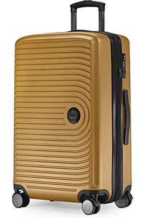 Hauptstadtkoffer Mitte - Mittelgroßer Hartschalenkoffer, TSA, 4 Rollen, Check-In Gepäck mit 8 cm Volumenerweiterung, 68 cm, 88 L, Herbstgold