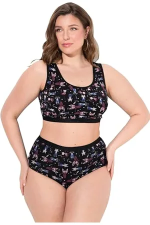 Ulla Popken Damen große Größen Übergrößen Plus Size Bustier, Schlupfform, einfarbig, ohne Bügel