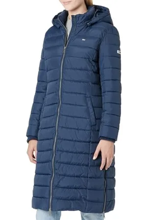 Tommy Hilfiger Damen TJW Basic Kapuzenmantel Gesteppte Mantel, (Twilight Navy), XS