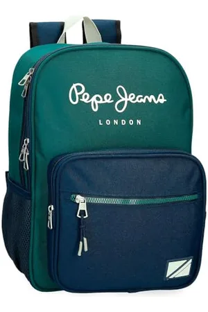 Pepe Jeans Ben Schulrucksack mit Zwei Fächern, Grün, 30 x 40 x 12 cm, Polyester, 14,4 l, grün, Schulrucksack mit Zwei Fächern
