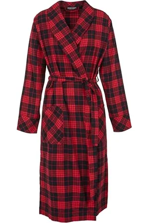 Emporio Armani Damen Tartan Christmas Viscose Nightgown Bademantel, , M