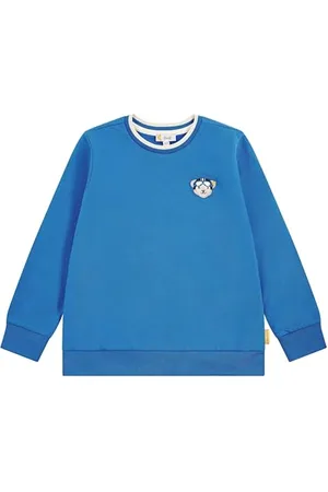 Steiff Sweatshirt EU Größe 98 , Jungen Langarm-Sweatshirt, Longsleeve für Kinder, Pullover langärmelig, Kinderoberteil, ideales Basic Shirt, bequem und weich, waschmaschinenfest