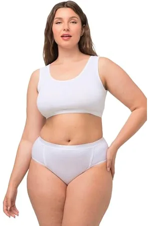 Ulla Popken Damen Bustier, Schlupfform, einfarbig T-Shirt-BH, , 54-56