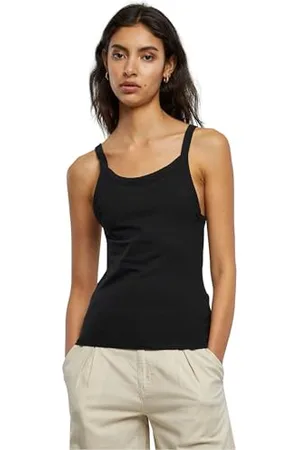 Build Your Brand Damen BY209-Ladies Everyday Top Trägershirt/Cami Shirt, Black, M