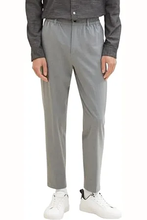 TOM TAILOR Herren 1037539 Relaxed Tapered Fit Hose in Ankle-Länge, 10350-Heather Grey Melange, 28/32