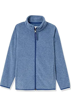 Amazon Jungen Polar-Fleecejacke mit durchgehendem Reißverschluss und Stehkragen, , 5 Jahre