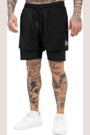 Benlee Herren Funktionsshorts schmale Passform OCARS XL, Black/Silver
