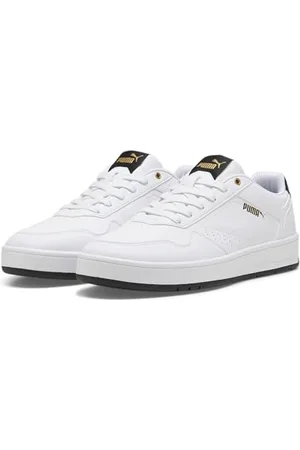 PUMA Unisex Kinder Court Classic Sneaker, White Black Gold, 37.5 EU