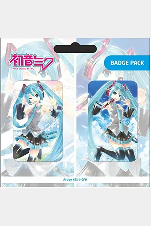 Popbuddies Hatsune Miku Pin Badges 2-Pack Set A