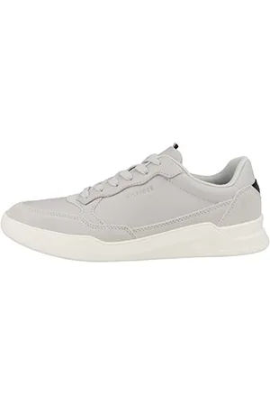 Tommy Hilfiger Herren Cupsole Sneaker Elevated Cupsole Leather Mix Schuhe , Beige , 44 EU