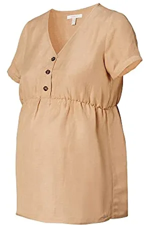 ESPRIT Damen Blouse ss Bluse, Sand-140, 42