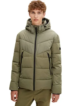 TOM TAILOR Herren Steppjacke mit abnehmbarer Kapuze 1012012, , XS