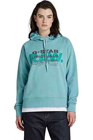G-Star RAW Damen Raglan Raw Originals Hooded Sweatshirt, , L