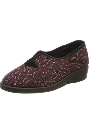 Fischer Fischer Dora, Damen Niedrige Hausschuhe, Rot (bordobunt 349), 39 EU