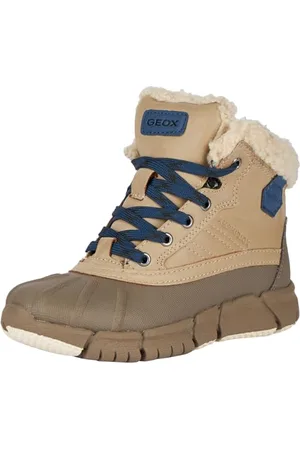Geox J FLEXYPER Boy B ABX Ankle Boot, BEIGE/Blue, 32 EU