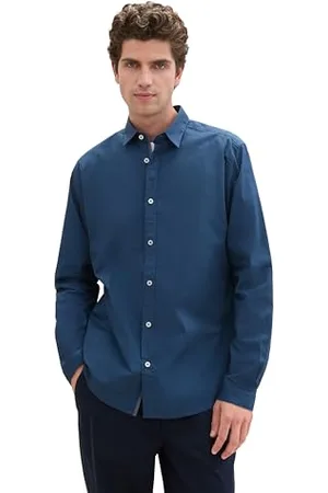 TOM TAILOR Herren Regular Fit Business Hemd mit Stretch, , L