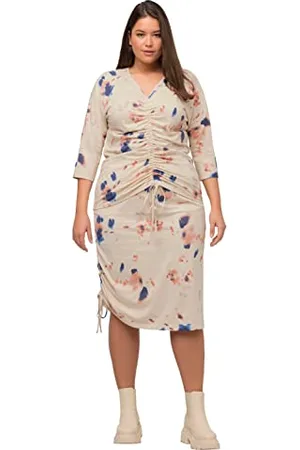 Ulla Popken Damen Printed Jersey Skirt With Drawstring R cke, , 54-56 EU