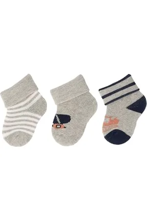 Sterntaler Erstlingssocken 3er Pack Ringel - Socken für Jungen - Babysocken mit Umschlag und Motiven - , 0