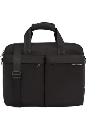 Tommy Hilfiger Herren Laptoptasche Element Repreve Abnehmbarer Träger, Schwarz (Black), Einheitsgröße