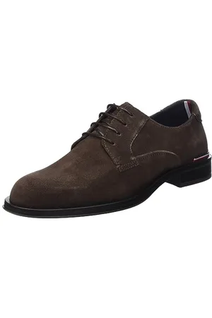 Tommy Hilfiger Herren Derby Schuh Core Suede Wildleder, Braun (Cocoa), 40